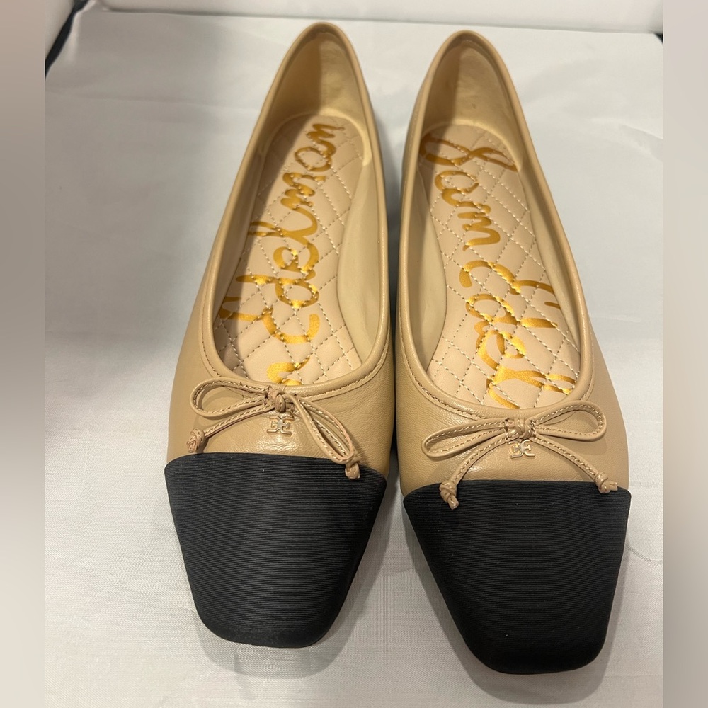 Sam Edelman Beige and Black Women's Flats